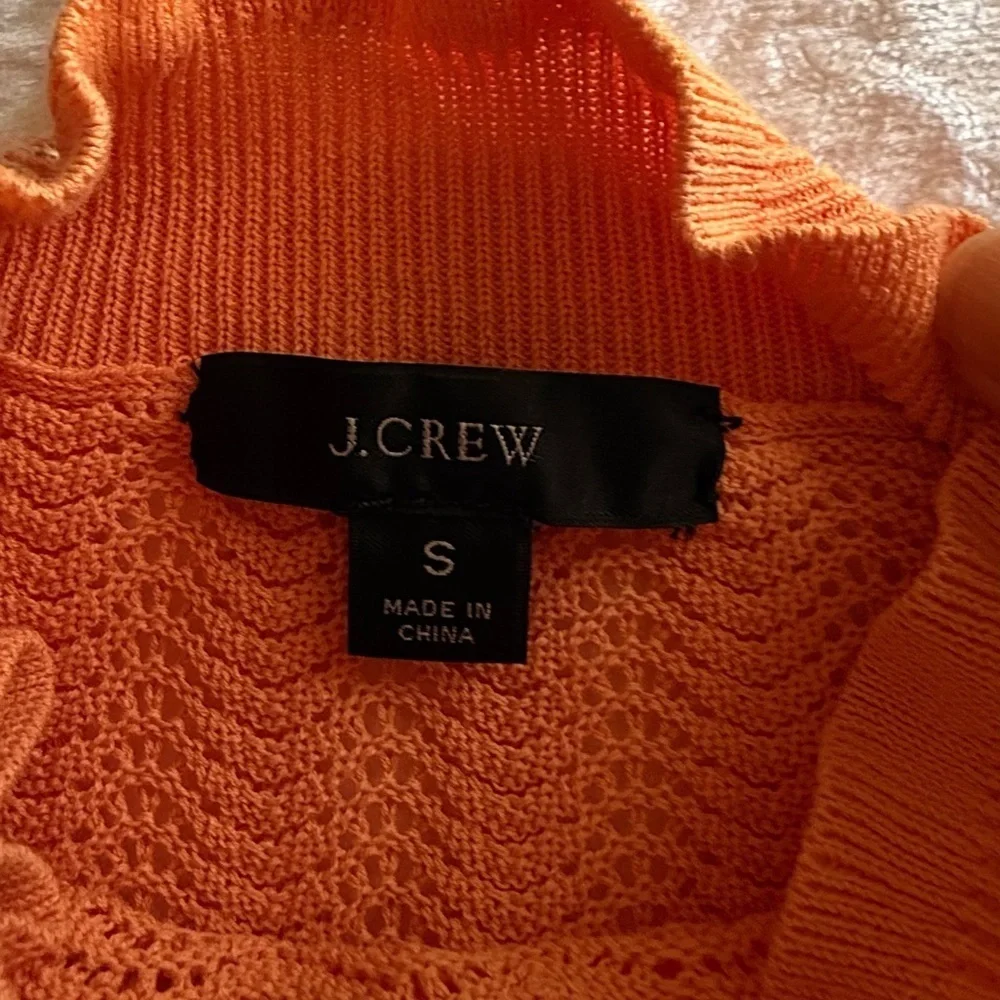 J.Crew Women’s Orange Textured Knit Sweater Size S